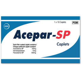 ACEPAR SP (Aceclofenac+paracetamol+serratiopeptidase)